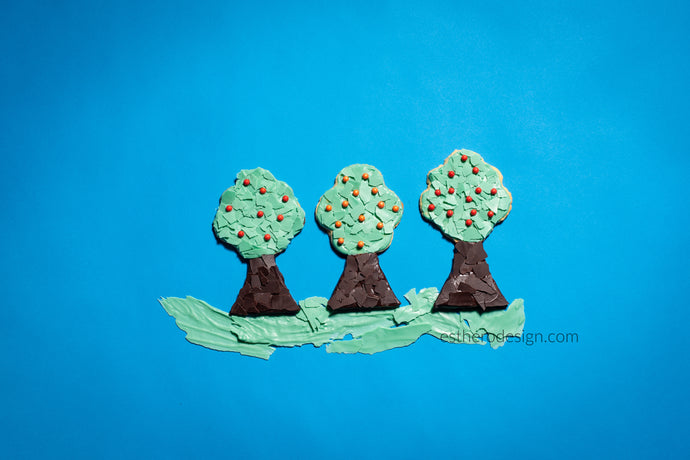 Chocolate Mosaic Tree Cookies