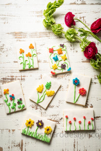 Flower Postcard Cookies