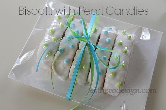 Biscotti with Candy Pearls