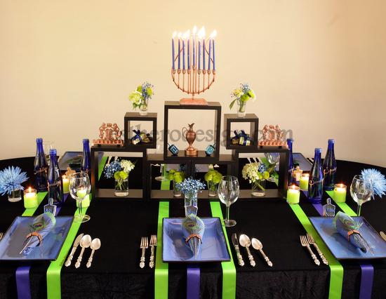 Hanukkah Party Setup