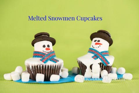 Melted Snowmen Cupcakes