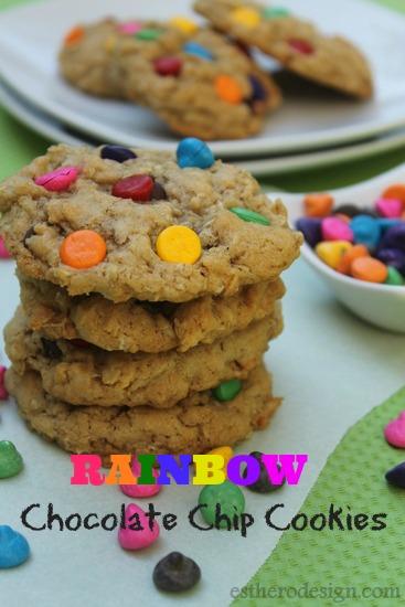 Rainbow Chocolate Chip Cookies