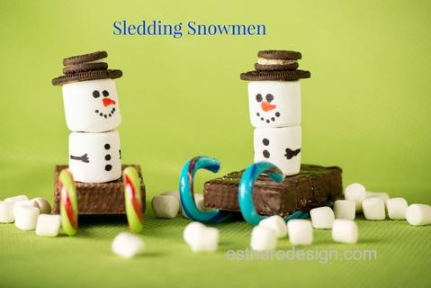 Sledding Snowman